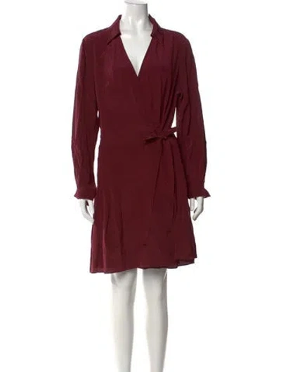 Pre-owned Jason Wu Silk Mini Dress In Burgundy