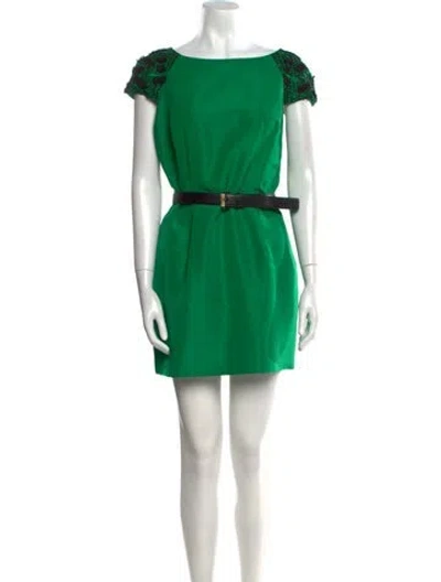 Pre-owned Jason Wu Silk Mini Dress In Green