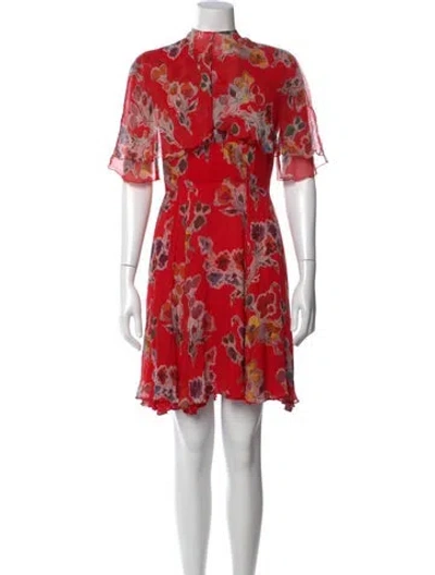 Pre-owned Jason Wu Silk Mini Dress In Red