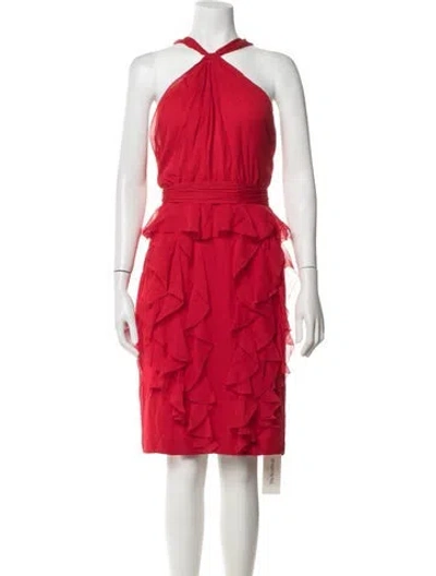 Pre-owned Jason Wu Silk Mini Dress In Red