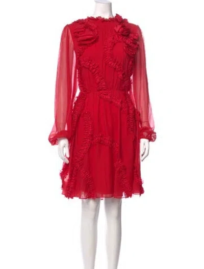 Pre-owned Jason Wu Silk Mini Dress W/ Tags In Red
