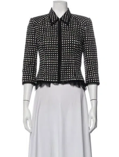 Pre-owned Jason Wu Silk Patterned Blazer In Black