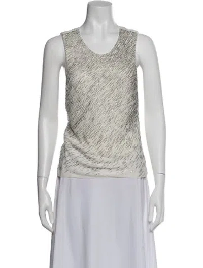 Pre-owned Jason Wu Silk Printed Top In White