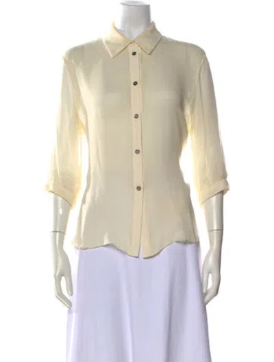 Pre-owned Jason Wu Silk Three-quarter Sleeve Blouse In Neutral