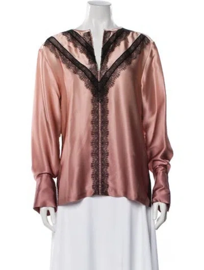 Pre-owned Jason Wu Silk V-neck Blouse In Pink