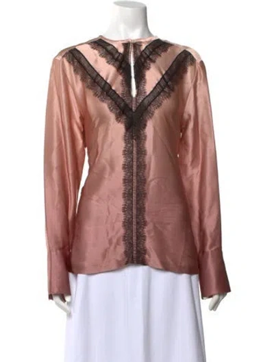 Pre-owned Jason Wu Silk V-neck Blouse In Pink
