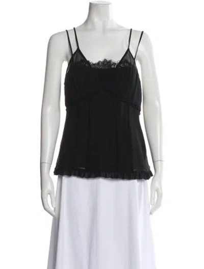Pre-owned Jason Wu Silk V-neck Top In Black