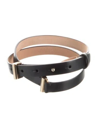 Pre-owned Jason Wu Skinny Leather Belt In Black