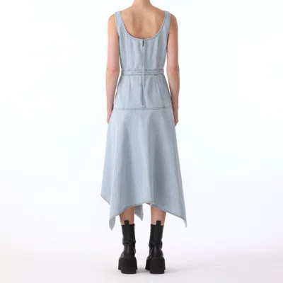 JASON WU S/L DENIM DRESS W/ ASYMMETRICAL HEM