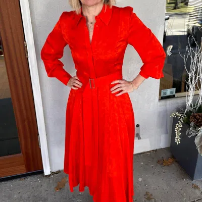 Jason Wu Sleeve Shirtdress In Coral