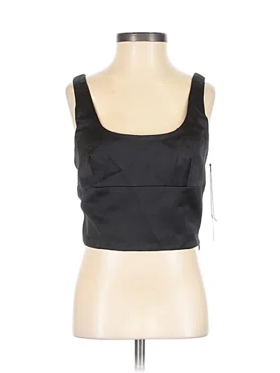 Jason Wu Sleeveless Top Black Square Neckline Tops
