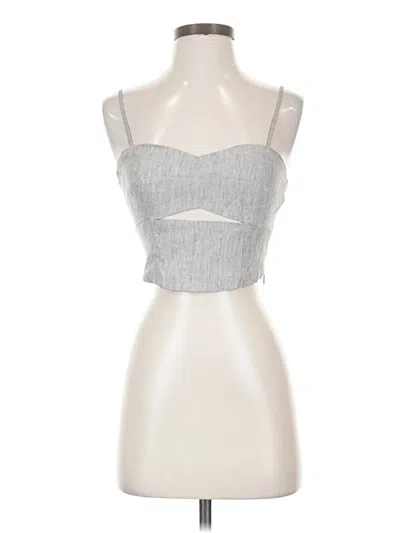 Pre-owned Jason Wu Sleeveless Top Silver Strapless Neckline Tops