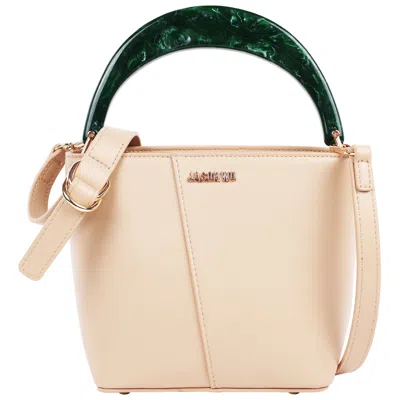 Jason Wu Small Smooth Pu Tote With Acrylic Top Handle In Neutral