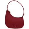 Jason Wu Smooth Pu Shoulder Bag With Tonal 3d Logo In Red