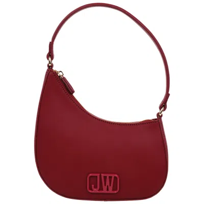 Jason Wu Smooth Pu Shoulder Bag With Tonal 3d Logo In Red