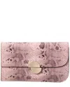 Jason Wu Snake-embossed Leather Clutch In Pink