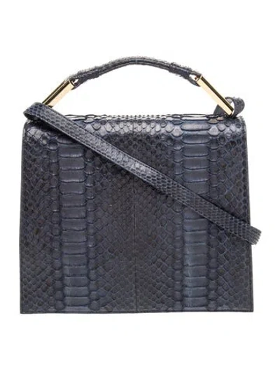 Pre-owned Jason Wu Snakeskin Crossbody Bag In Blue