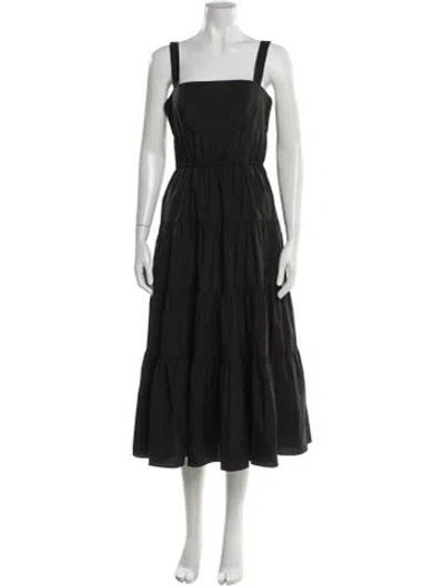 Pre-owned Jason Wu Square Neckline Long Dress In Gray