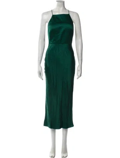 Pre-owned Jason Wu Square Neckline Long Dress In Green