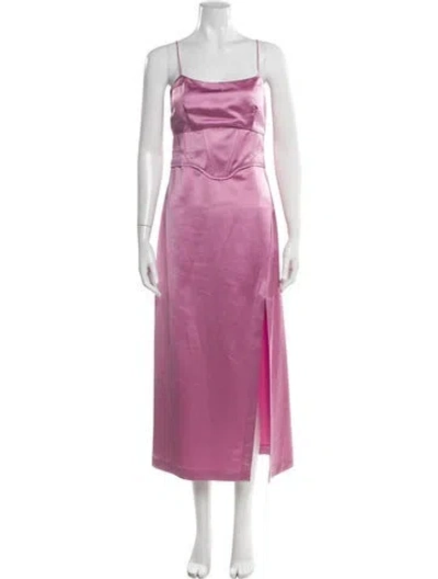Pre-owned Jason Wu Square Neckline Long Dress In Pink