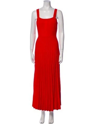 Pre-owned Jason Wu Square Neckline Long Dress In Red