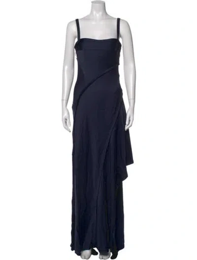 Pre-owned Jason Wu Square Neckline Long Dress W/ Tags In Blue