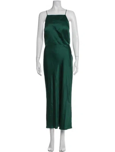 Pre-owned Jason Wu Square Neckline Long Dress W/ Tags In Green