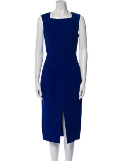 Pre-owned Jason Wu Square Neckline Midi Length Dress In Blue