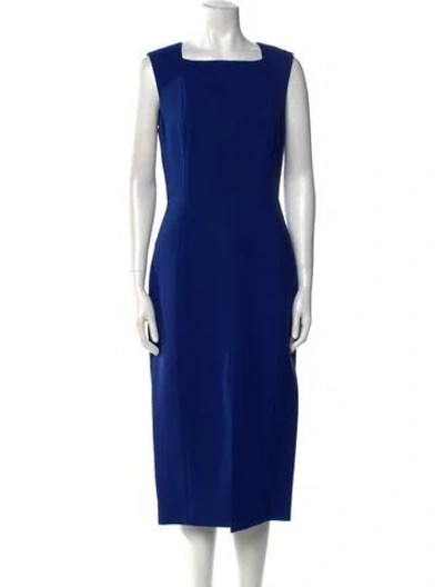 Pre-owned Jason Wu Square Neckline Midi Length Dress In Blue