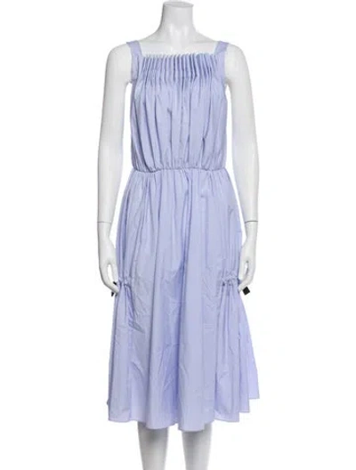 Pre-owned Jason Wu Square Neckline Midi Length Dress In Blue