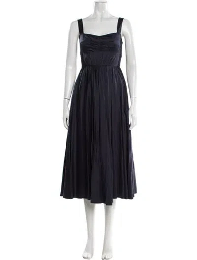 Pre-owned Jason Wu Square Neckline Midi Length Dress In Blue