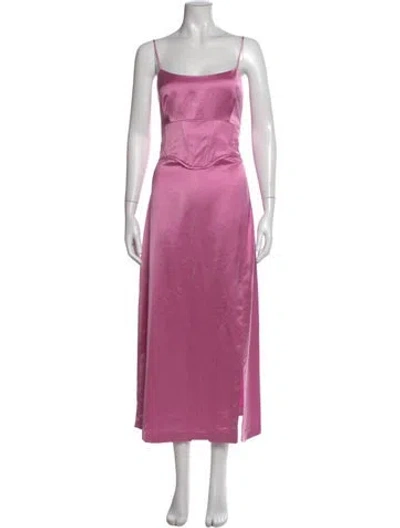 Pre-owned Jason Wu Square Neckline Midi Length Dress In Purple