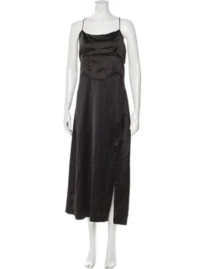 Pre-owned Jason Wu Square Neckline Midi Length Dress W/ Tags In Black