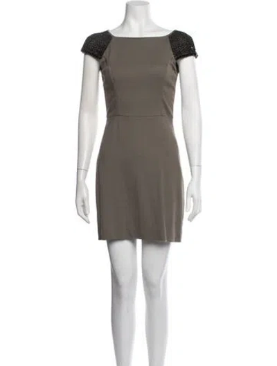Pre-owned Jason Wu Square Neckline Mini Dress In Grey