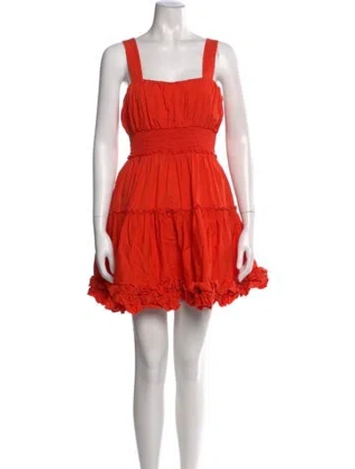 Pre-owned Jason Wu Square Neckline Mini Dress In Orange