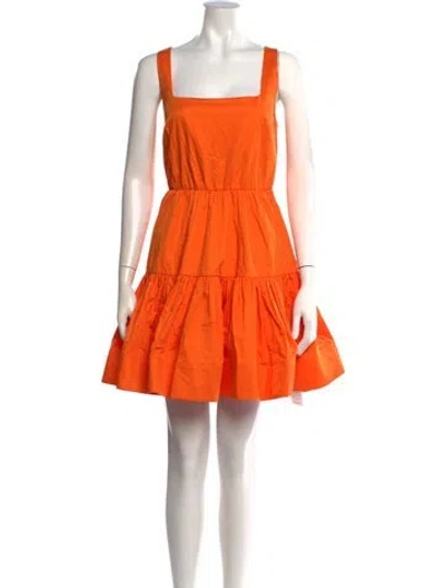 Pre-owned Jason Wu Square Neckline Mini Dress In Orange
