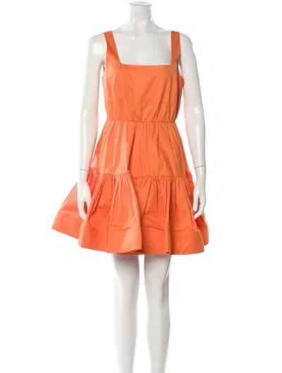 Pre-owned Jason Wu Square Neckline Mini Dress W/ Tags In Orange