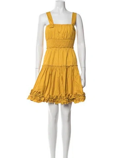 Pre-owned Jason Wu Square Neckline Mini Dress In Yellow
