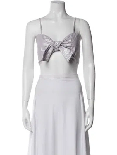 Pre-owned Jason Wu Square Neckline Sleeveless Crop Top In Purple