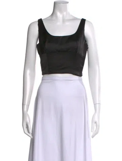 Pre-owned Jason Wu Square Neckline Sleeveless Crop Top W/ Tags In Blue