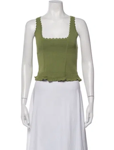 Pre-owned Jason Wu Square Neckline Sleeveless Crop Top W/ Tags In Brown