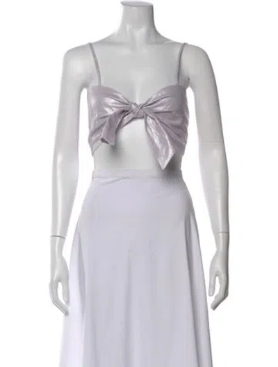 Pre-owned Jason Wu Square Neckline Sleeveless Crop Top In White