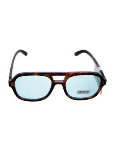 Pre-owned Jason Wu Square Tinted Sunglasses In Brown