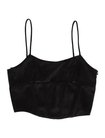 Pre-owned Jason Wu Strapless Crop Top In Black