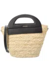 Jason Wu Straw & Leather Bucket Bag In Brown
