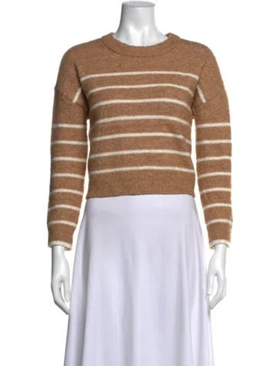 Pre-owned Jason Wu Striped Crew Neck Sweater In Brown/neutrals