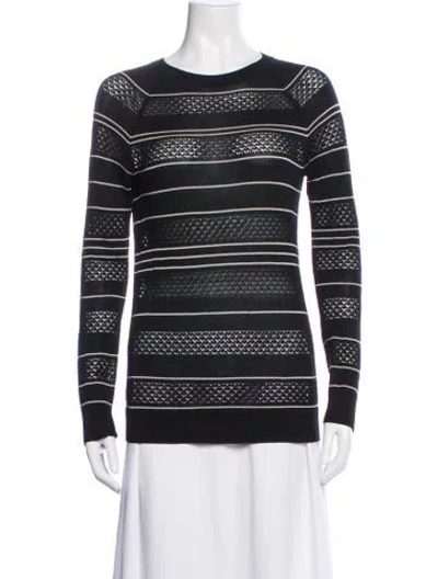 Pre-owned Jason Wu Striped Crew Neck Top In Blue