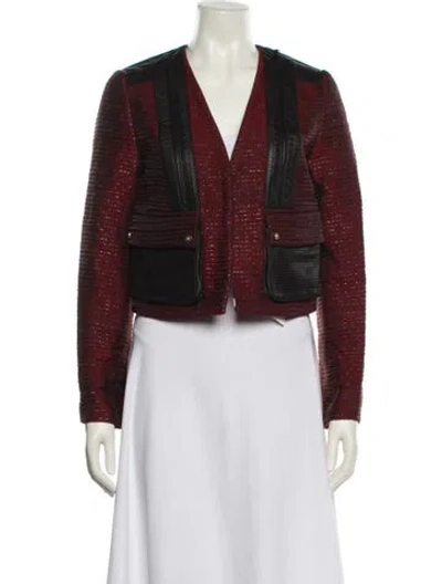 Pre-owned Jason Wu Striped Jacket In Red