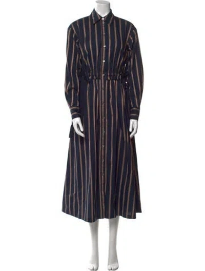Pre-owned Jason Wu Striped Long Dress In Blue