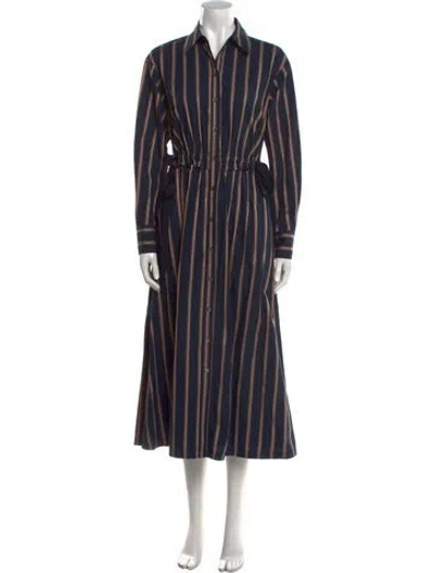 Pre-owned Jason Wu Striped Long Dress In Blue